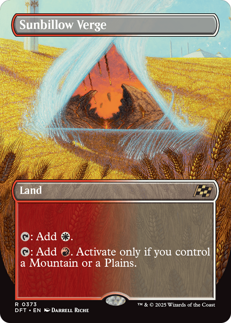 Sunbillow Verge - Rare Land card from Aetherdrift
