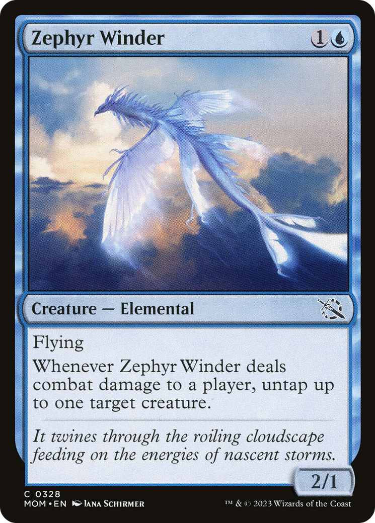 Zephyr Winder - Common Creature — Elemental card from March of the Machine