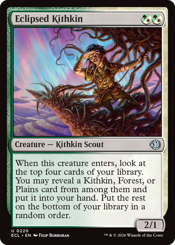 Eclipsed Kithkin - Uncommon Creature — Kithkin Scout card from Lorwyn Eclipsed
