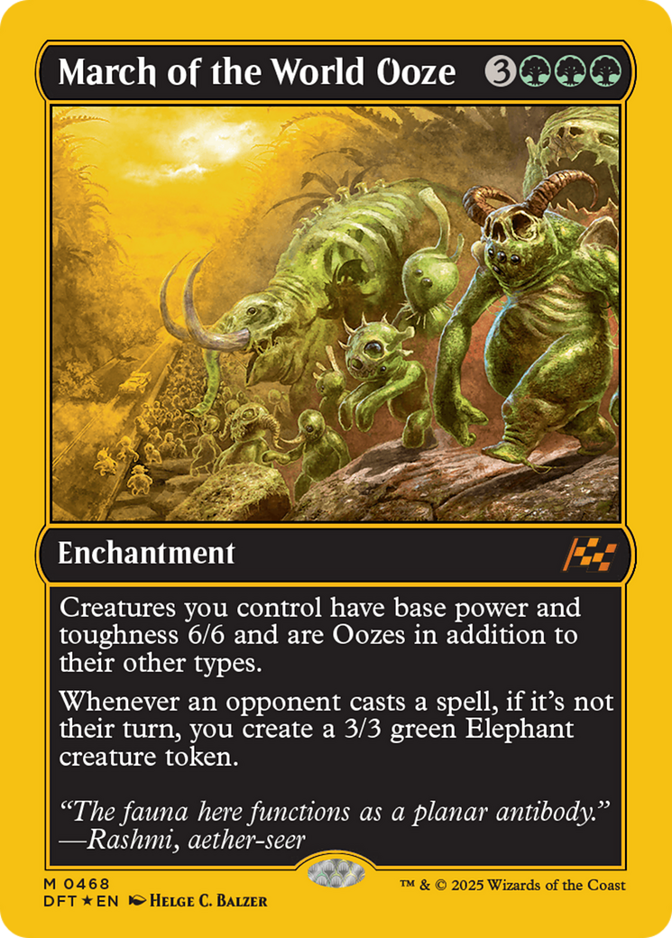 March of the World Ooze - Mythic Enchantment card from Aetherdrift