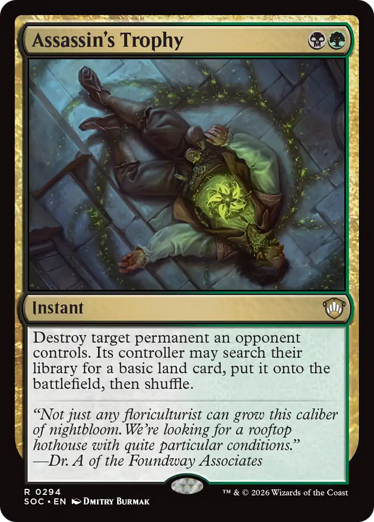 Assassin's Trophy - Rare Instant card from Secrets of Strixhaven Commander