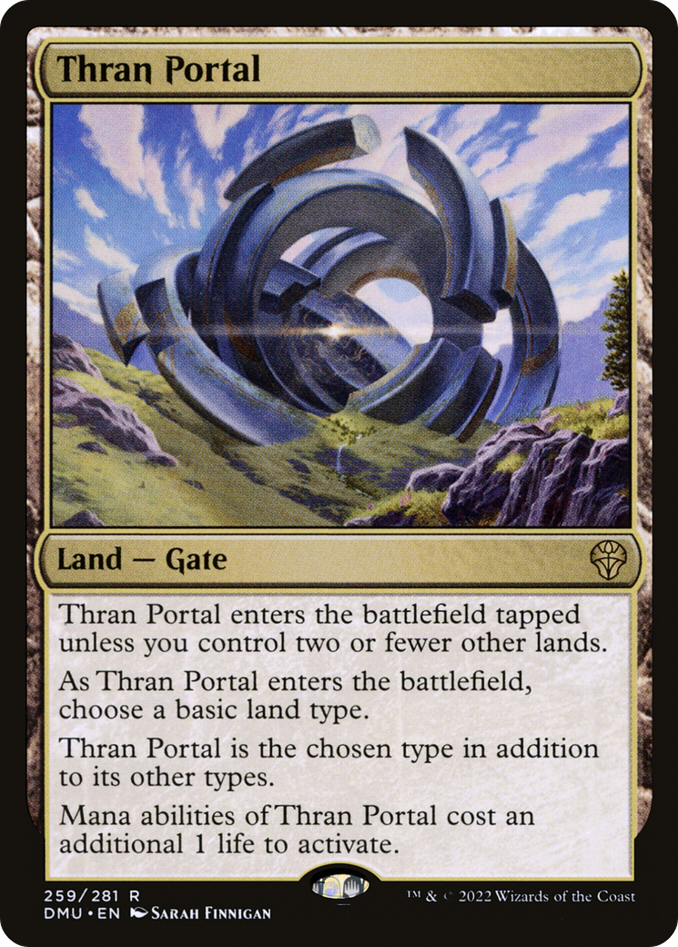 Thran Portal - Rare Land card from DMU