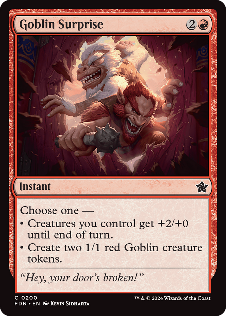Goblin Surprise - Common Instant card from Foundations