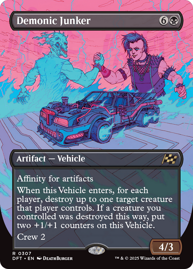Demonic Junker - Rare Artifact — Vehicle card from Aetherdrift