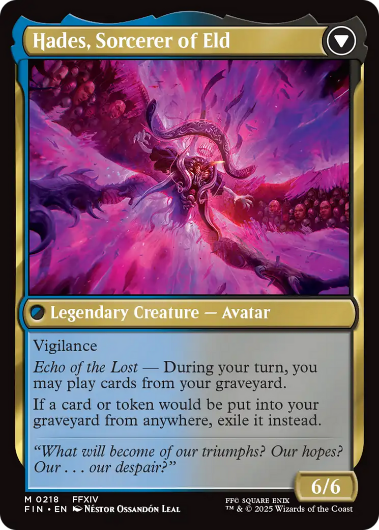 Back face of Emet-Selch, Unsundered // Hades, Sorcerer of Eld - Legendary Creature — Avatar card