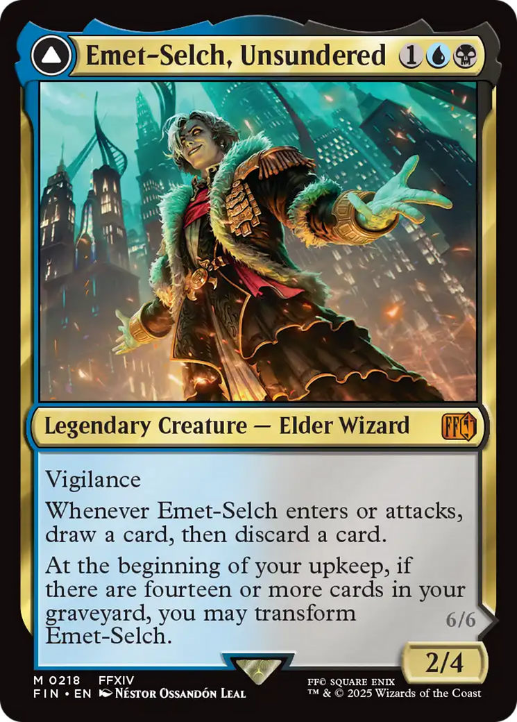 Emet-Selch, Unsundered // Hades, Sorcerer of Eld - Mythic Legendary Creature — Avatar card from Final Fantasy