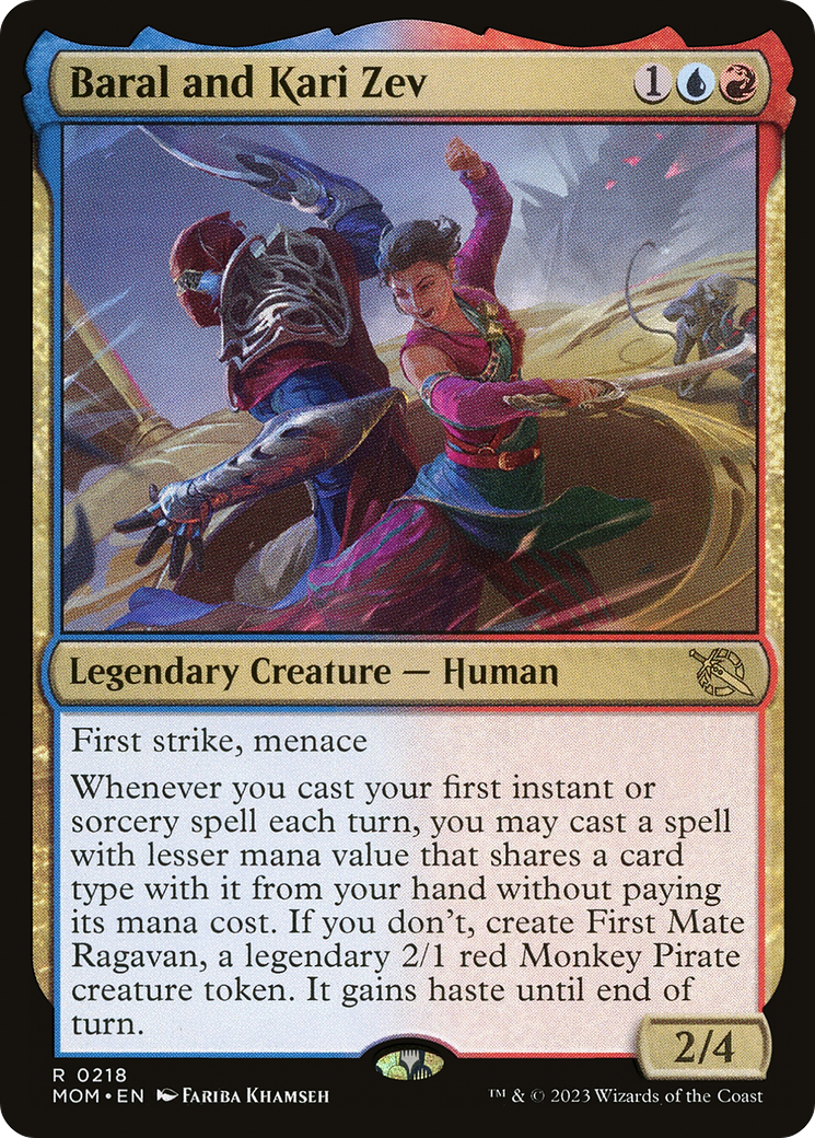 Baral and Kari Zev - Rare Legendary Creature — Human card from March of the Machine