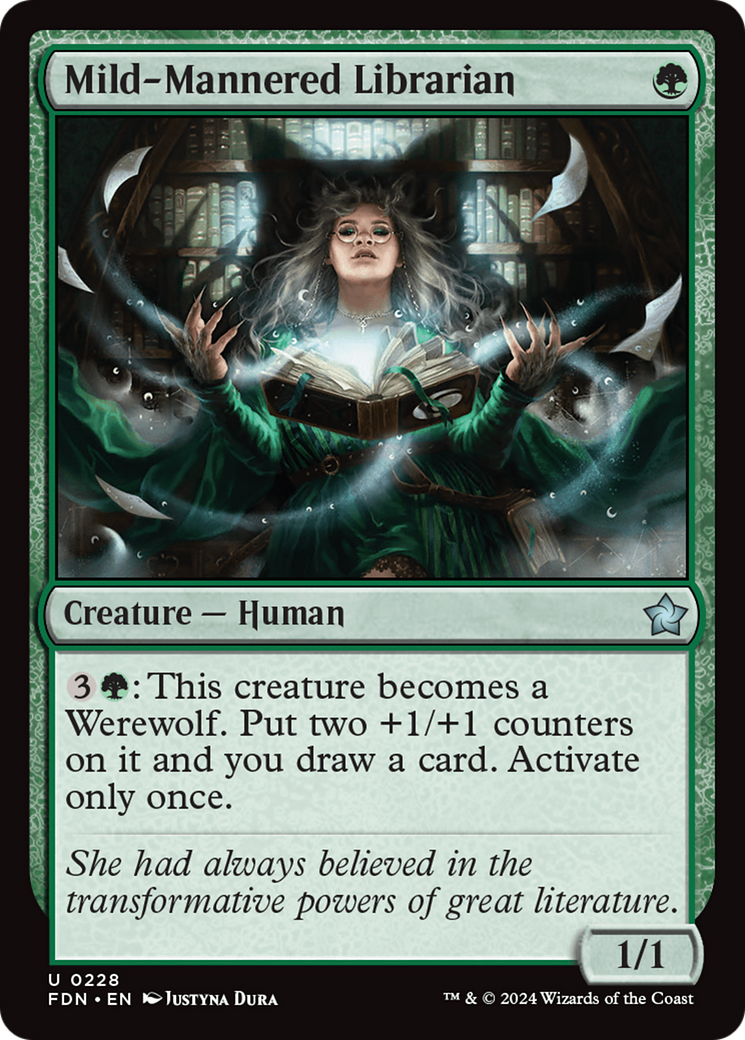 Mild-Mannered Librarian - Uncommon Creature — Human card from Foundations