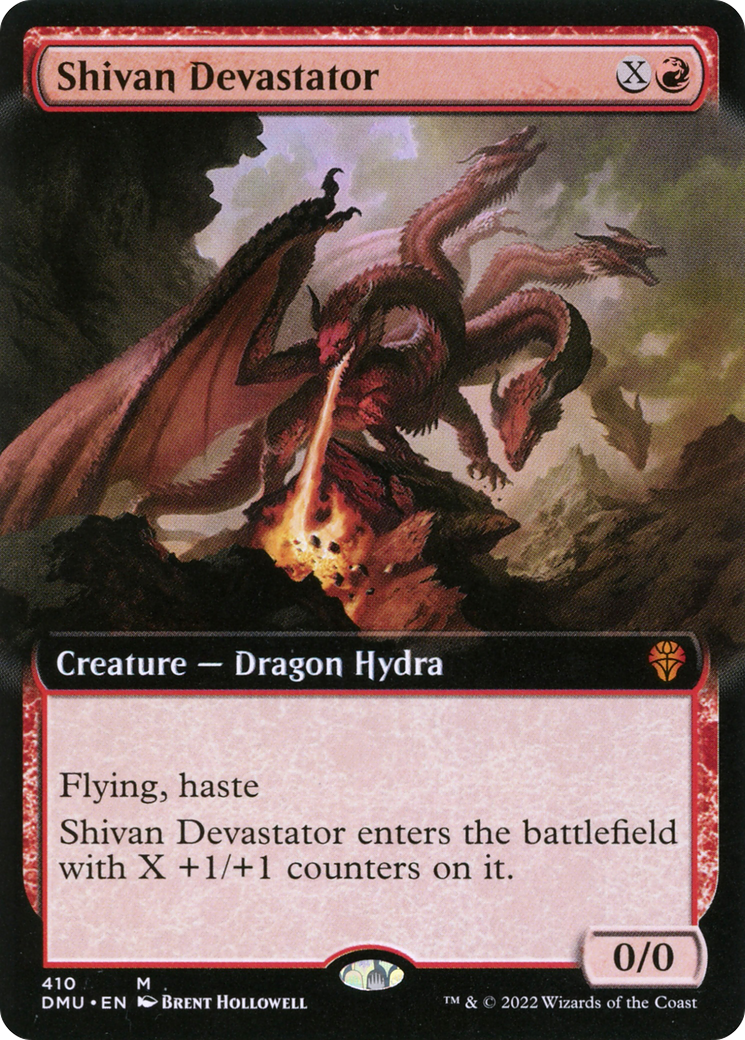 Shivan Devastator - Mythic Creature — Dragon Hydra card from Dominaria United