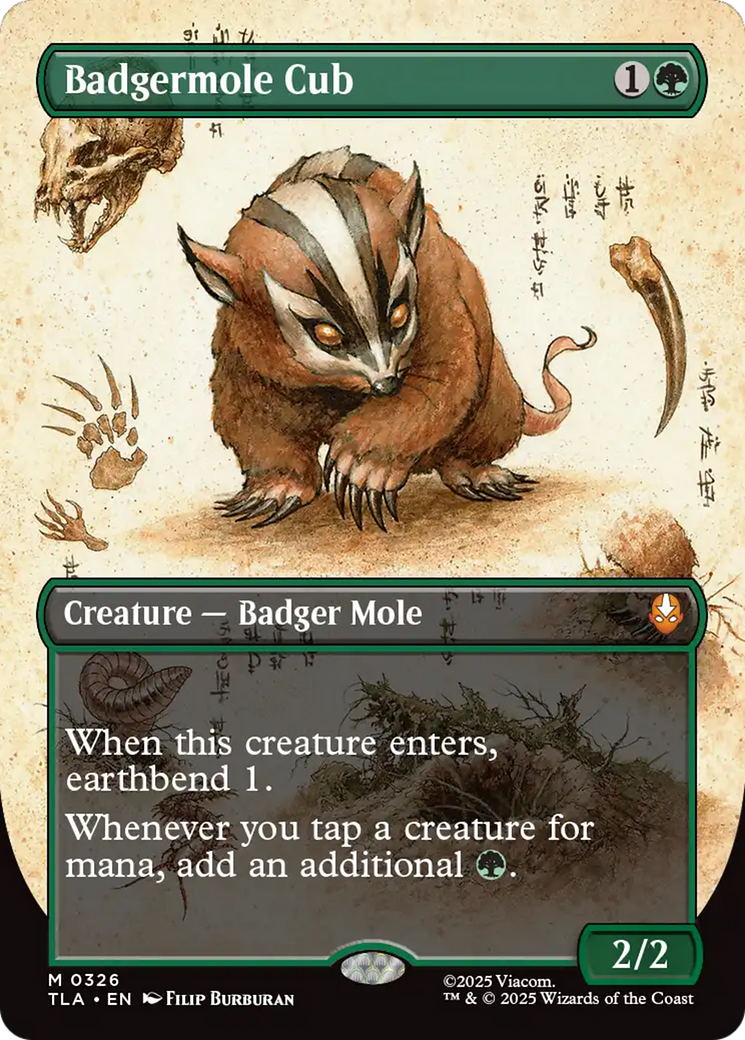 Badgermole Cub - Mythic Creature — Badger Mole card from Avatar: The Last Airbender