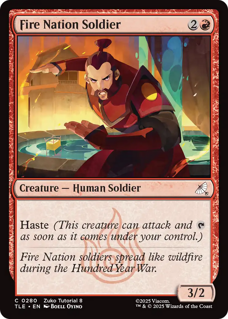 Fire Nation Soldier - Common Creature — Human Soldier card from Avatar: The Last Airbender Eternal