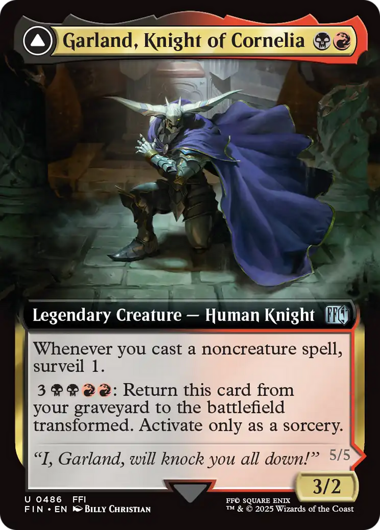 Garland, Knight of Cornelia // Chaos, the Endless - Uncommon Legendary Creature — Demon card from Final Fantasy