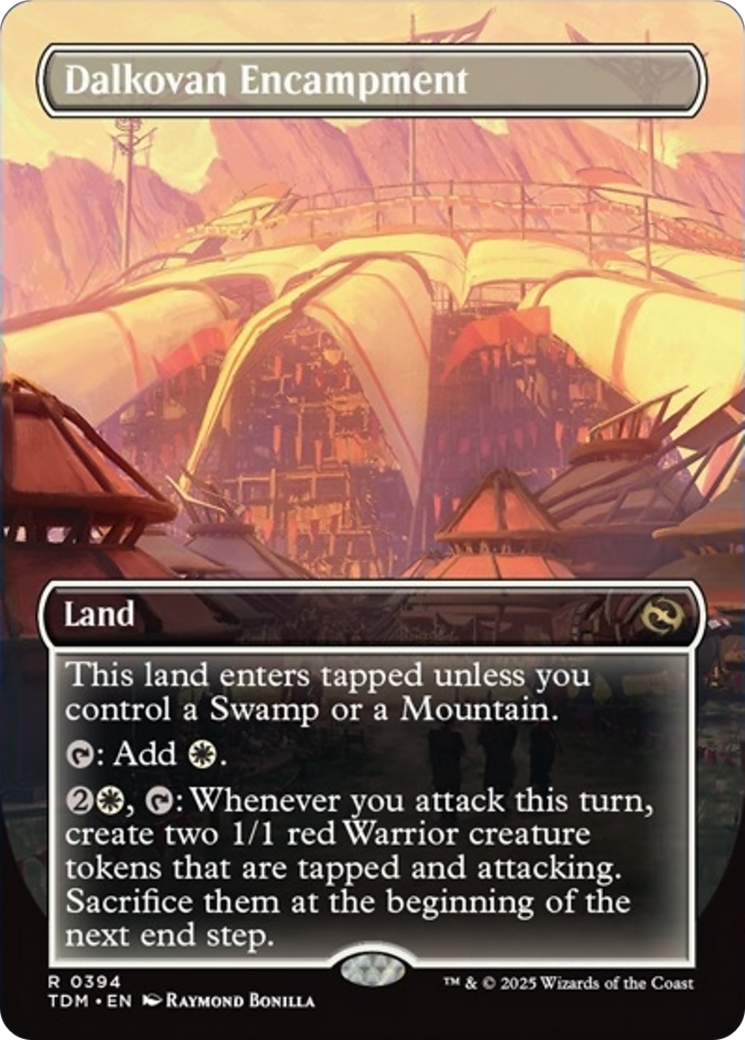 Dalkovan Encampment - Rare Land card from Tarkir: Dragonstorm