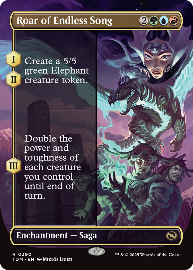 Roar of Endless Song - Rare Enchantment — Saga card from Tarkir: Dragonstorm