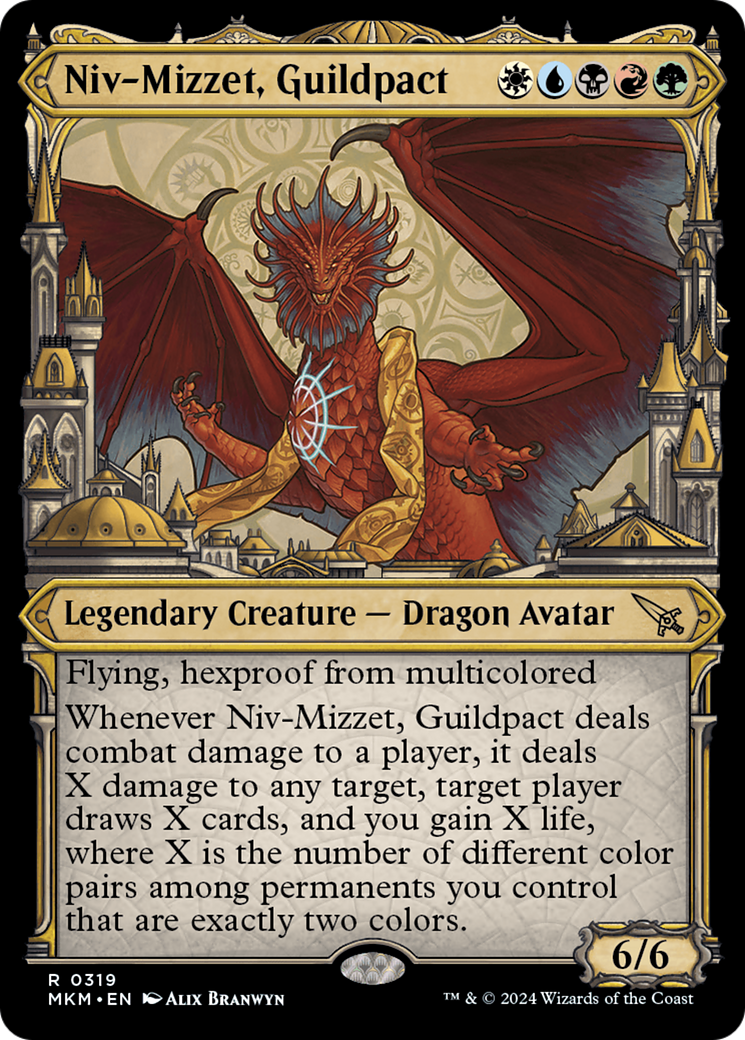 Niv-Mizzet, Guildpact - Rare Legendary Creature — Dragon Avatar card from Murders at Karlov Manor