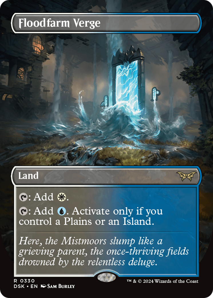 Floodfarm Verge - Rare Land card from Duskmourn: House of Horror