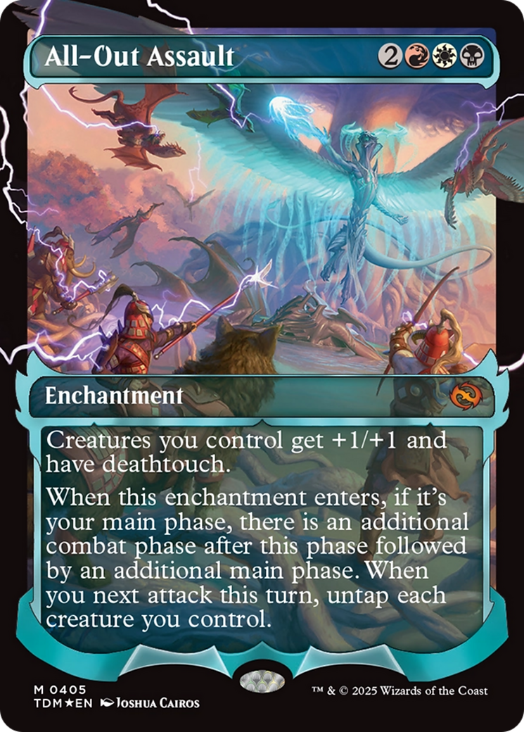 All-Out Assault - Mythic Enchantment card from Tarkir: Dragonstorm