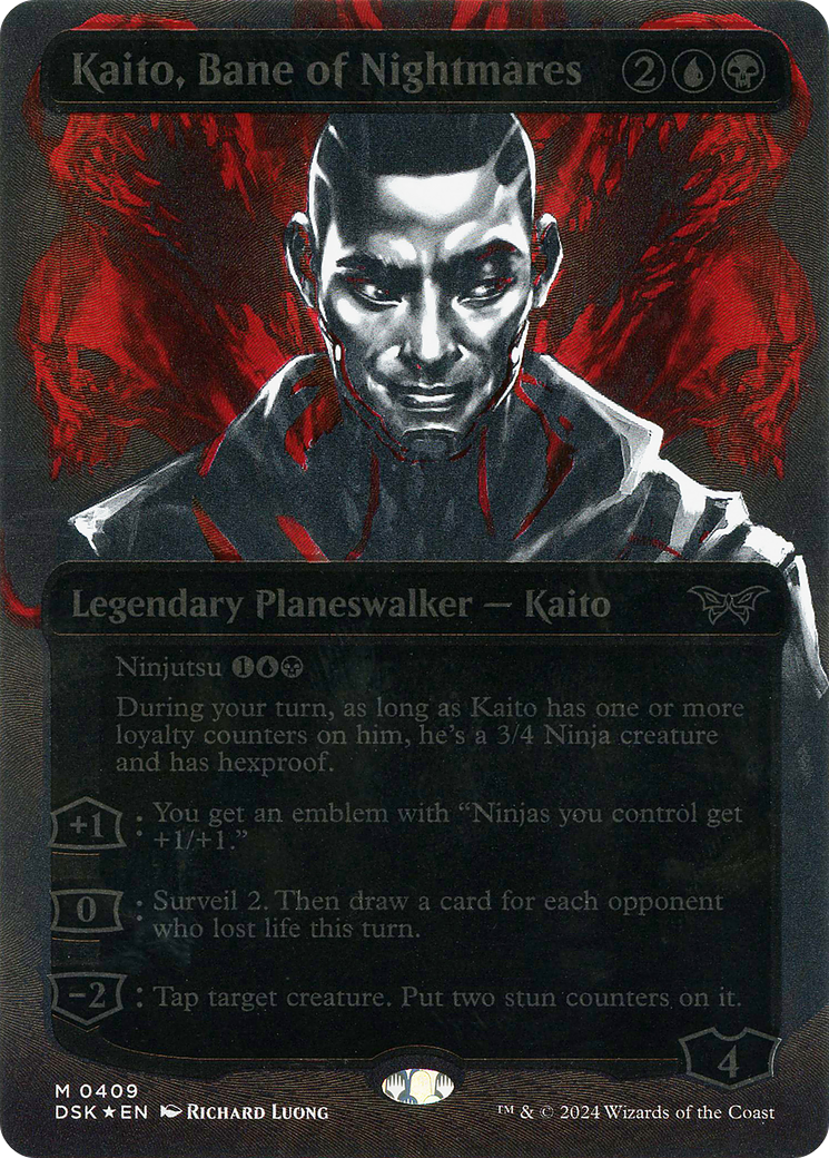 Kaito, Bane of Nightmares - Mythic Legendary Planeswalker — Kaito card from Duskmourn: House of Horror