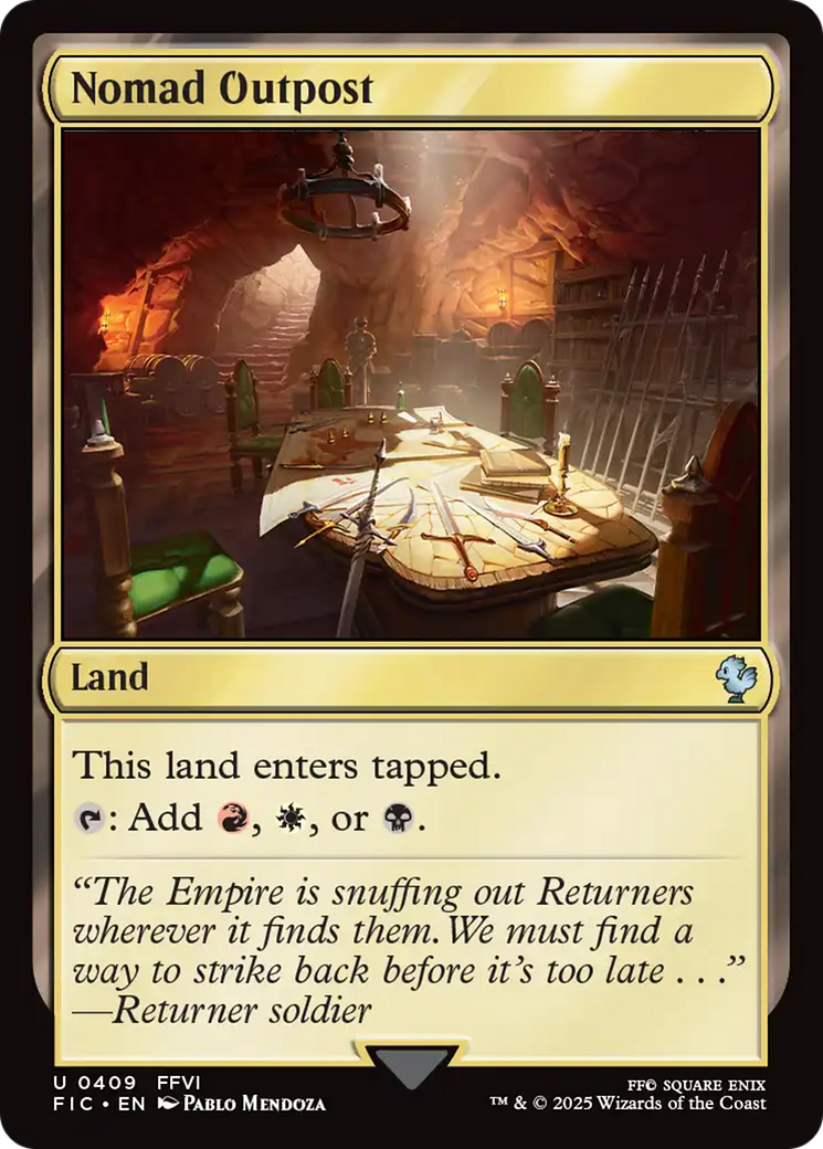 Nomad Outpost - Uncommon Land card from Final Fantasy Commander