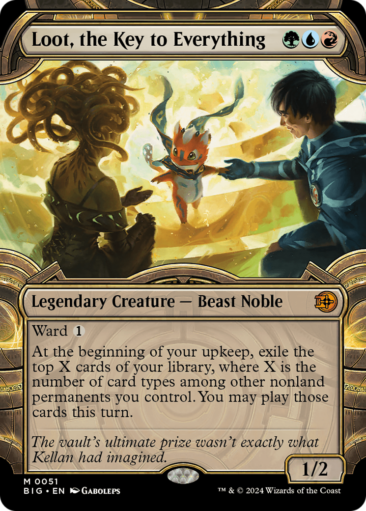 Loot, the Key to Everything - Mythic Legendary Creature — Beast Noble card from The Big Score