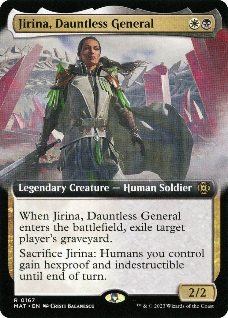 Jirina, Dauntless General - Rare Legendary Creature — Human Soldier card from March of the Machine: The Aftermath