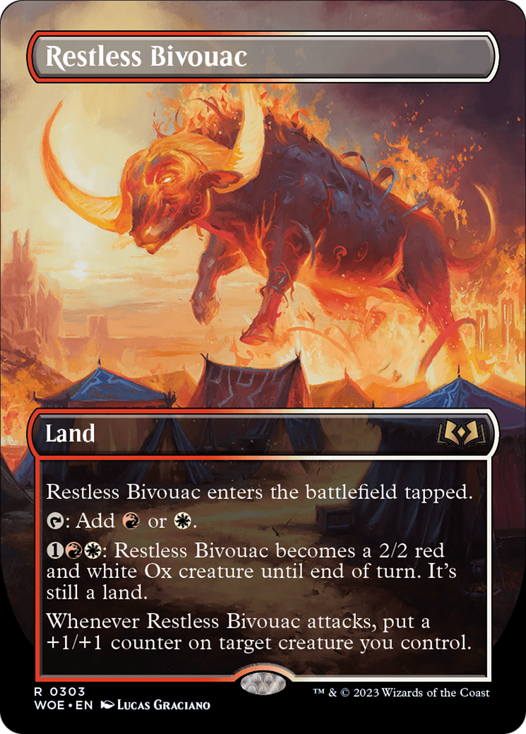 Restless Bivouac - Rare Land card from Wilds of Eldraine