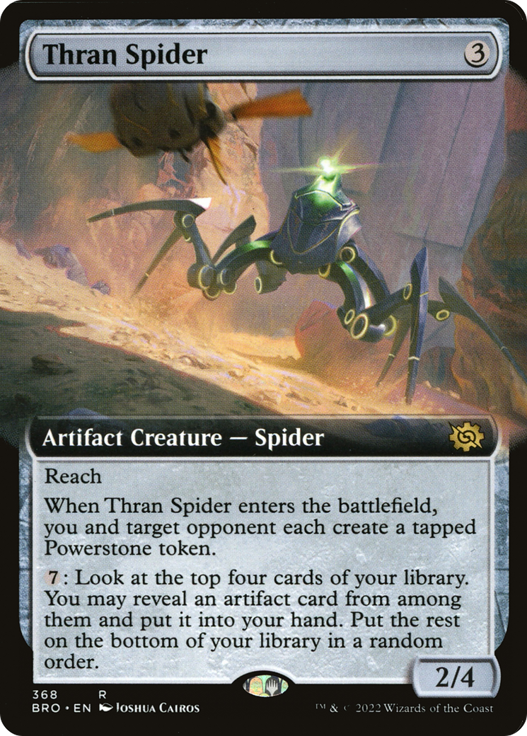 Thran Spider - Rare Artifact Creature — Spider card from The Brothers' War