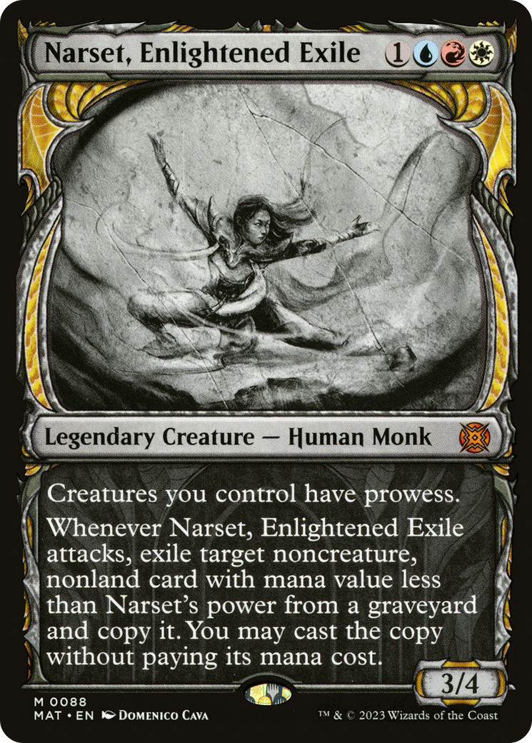 Narset, Enlightened Exile - Mythic Legendary Creature — Human Monk card from March of the Machine: The Aftermath
