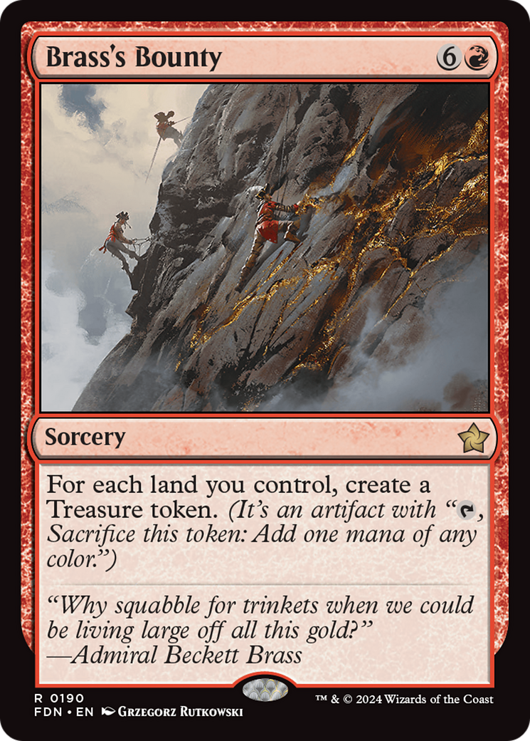 Brass's Bounty - Rare Sorcery card from Foundations