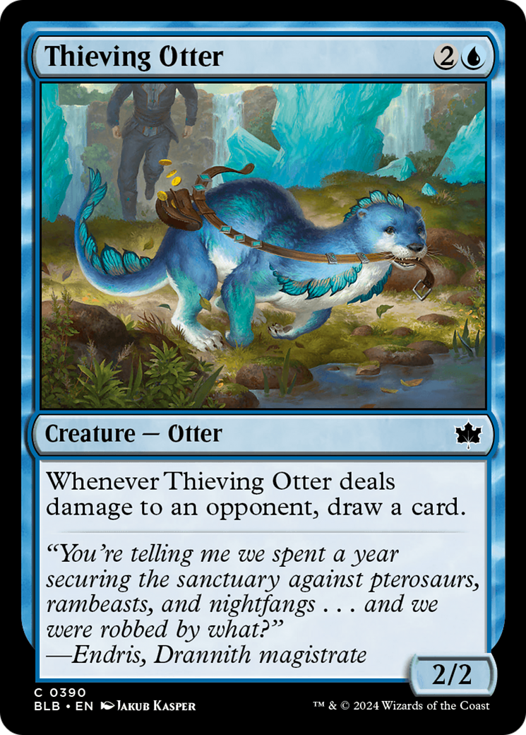Thieving Otter - Common Creature — Otter card from Bloomburrow