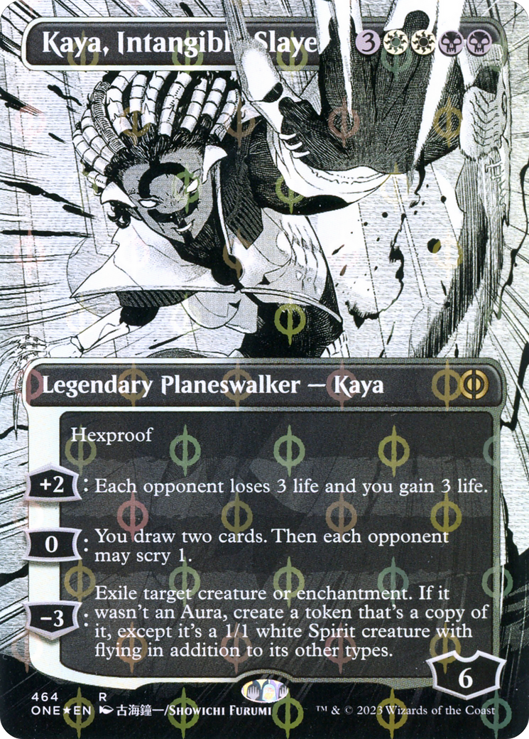 Kaya, Intangible Slayer - Rare Legendary Planeswalker — Kaya card from Phyrexia: All Will Be One