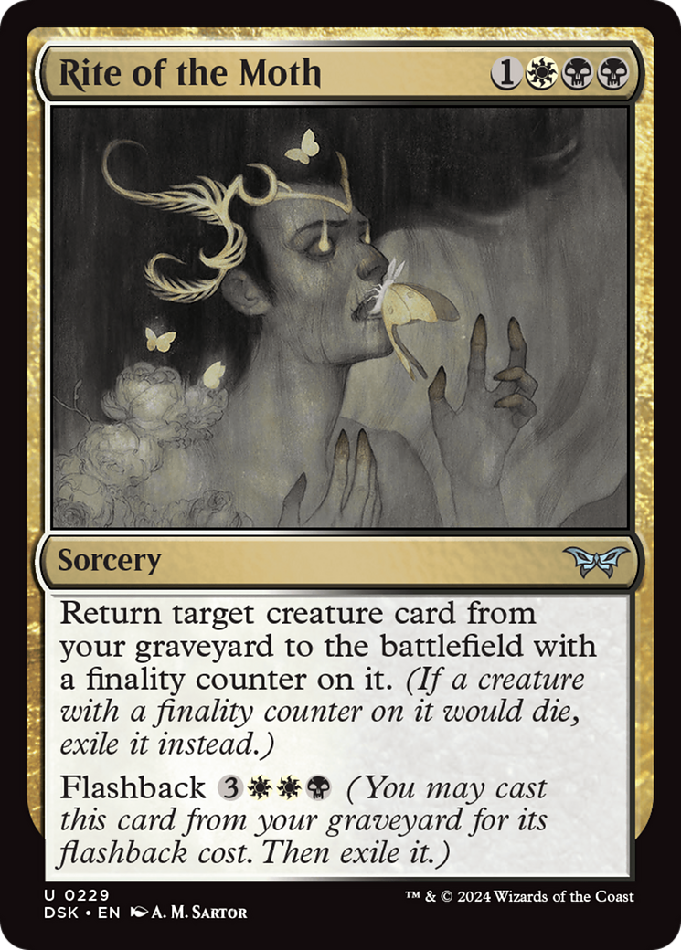 Rite of the Moth - Uncommon Sorcery card from Duskmourn: House of Horror