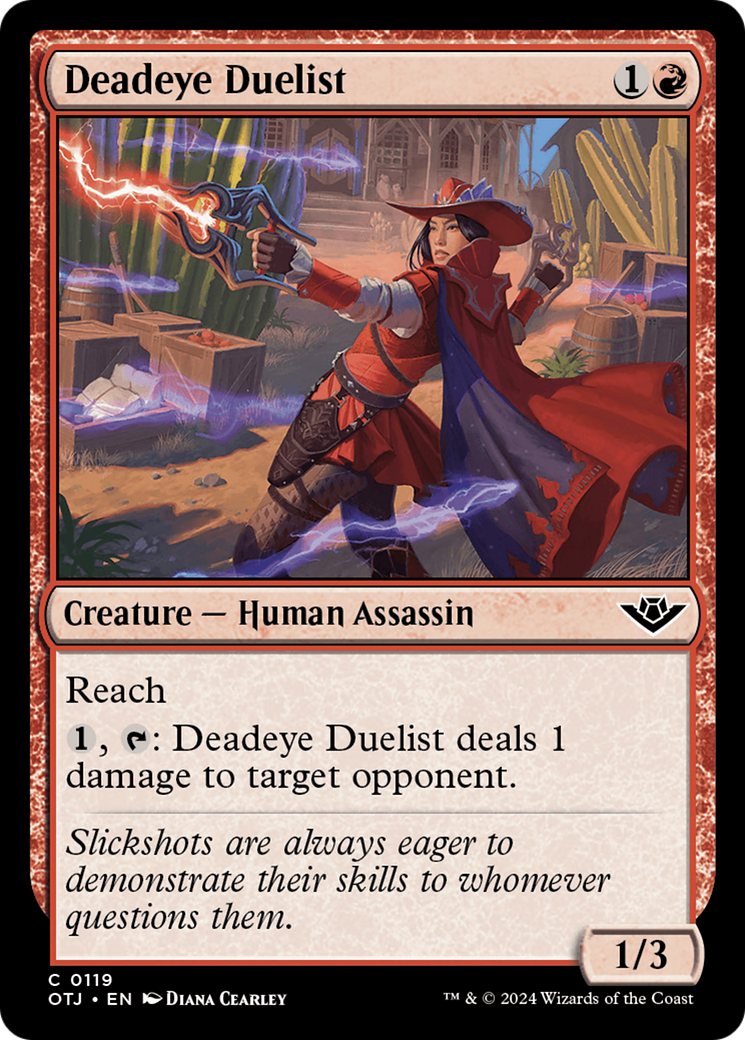 Deadeye Duelist - Common Creature — Human Assassin card from Outlaws of Thunder Junction