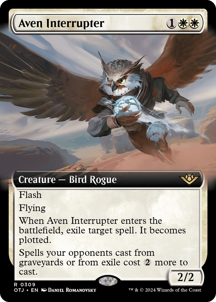 Aven Interrupter - Rare Creature — Bird Rogue card from Outlaws of Thunder Junction
