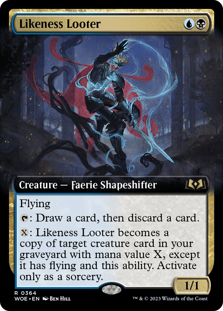 Likeness Looter - Rare Creature — Faerie Shapeshifter card from Wilds of Eldraine