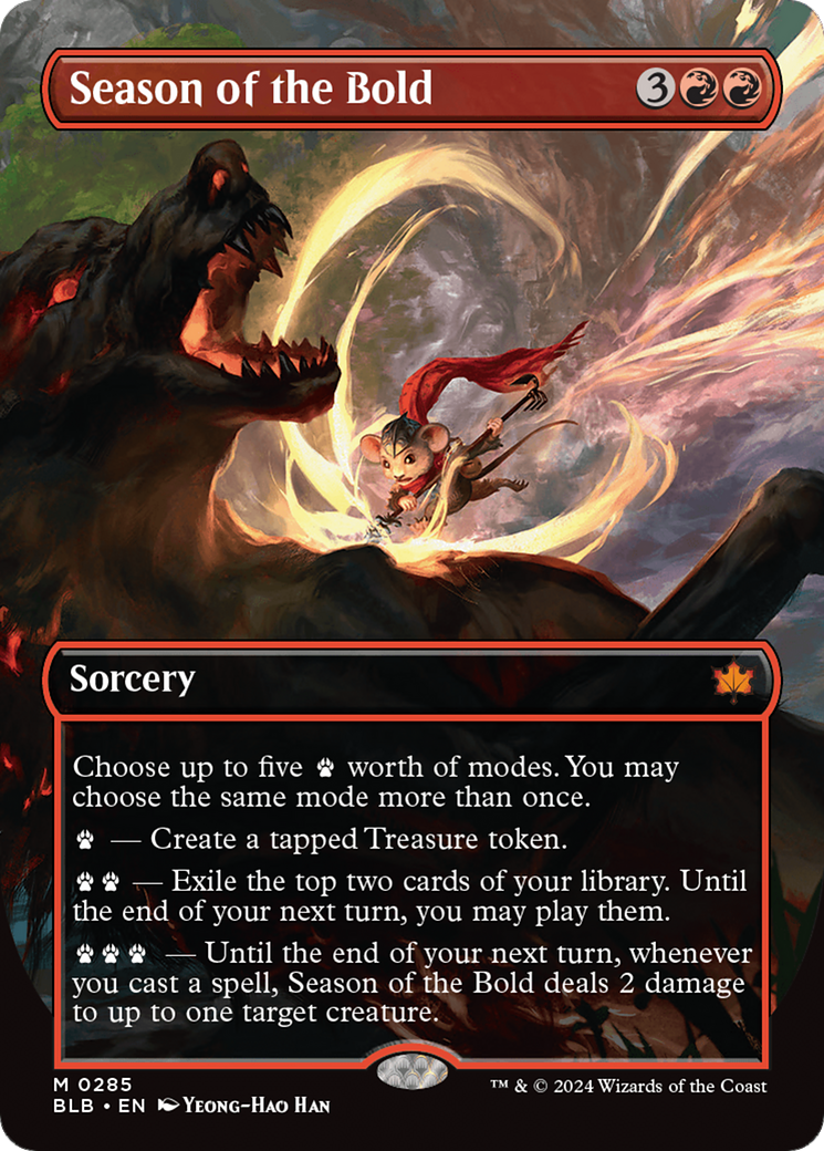 Season of the Bold - Mythic Sorcery card from Bloomburrow