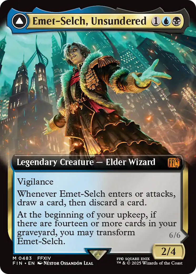 Emet-Selch, Unsundered // Hades, Sorcerer of Eld - Mythic Legendary Creature — Elder Wizard card from Final Fantasy