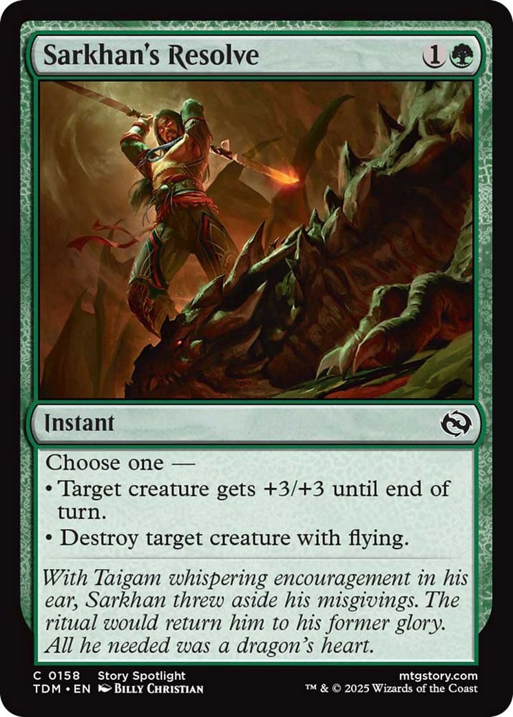 Sarkhan's Resolve - Common Instant card from Tarkir: Dragonstorm