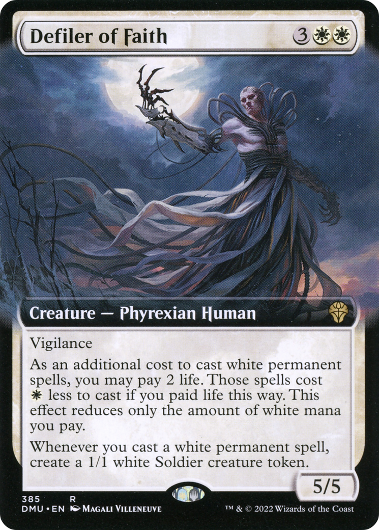 Defiler of Faith - Rare Creature — Phyrexian Human card from Dominaria United