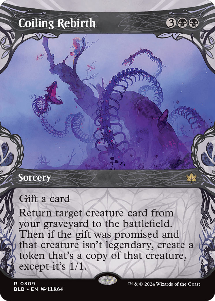 Coiling Rebirth - Rare Sorcery card from Bloomburrow