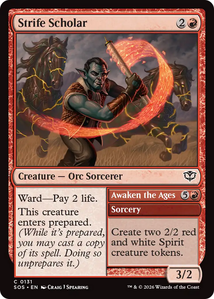 Strife Scholar // Awaken the Ages - Common Sorcery card from Secrets of Strixhaven