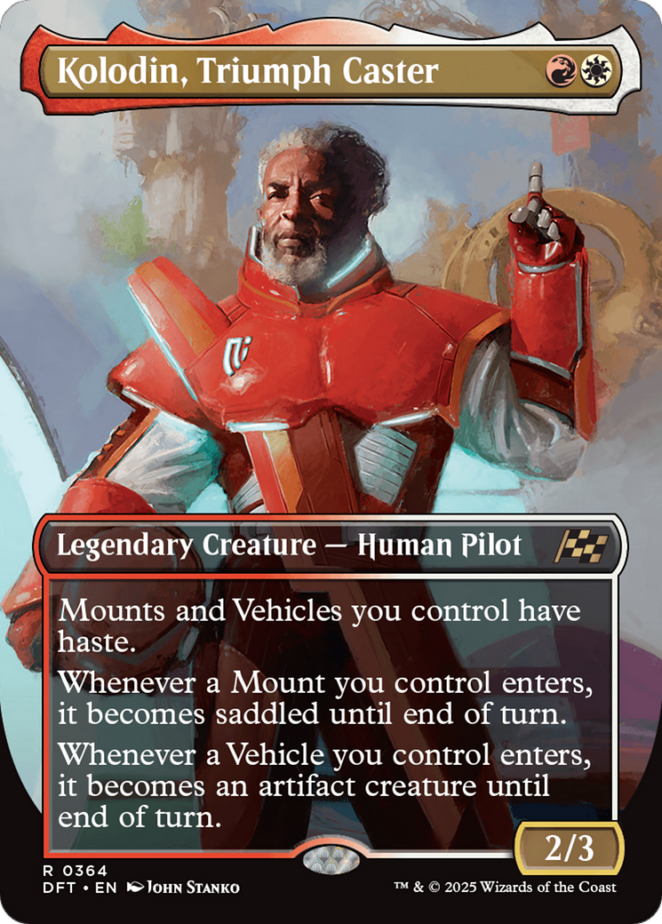 Kolodin, Triumph Caster - Rare Legendary Creature — Human Pilot card from Aetherdrift