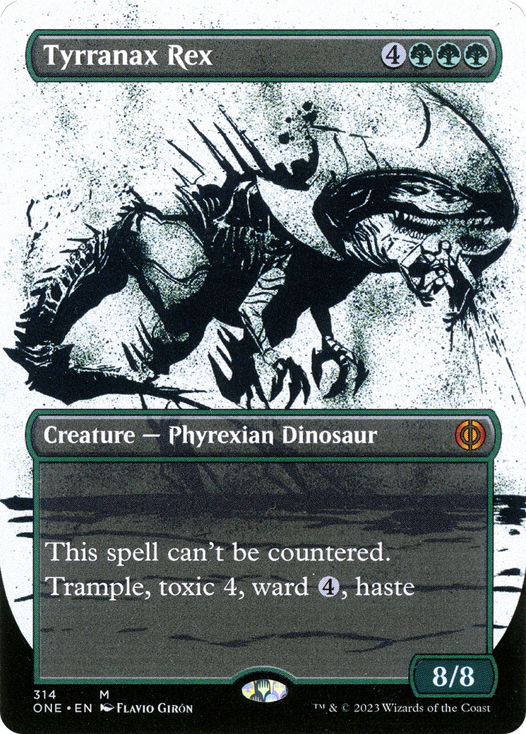 Tyrranax Rex - Mythic Creature — Phyrexian Dinosaur card from Phyrexia: All Will Be One