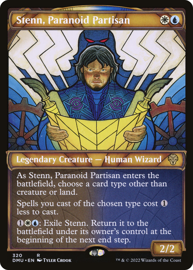 Stenn, Paranoid Partisan - Rare Legendary Creature — Human Wizard card from Dominaria United