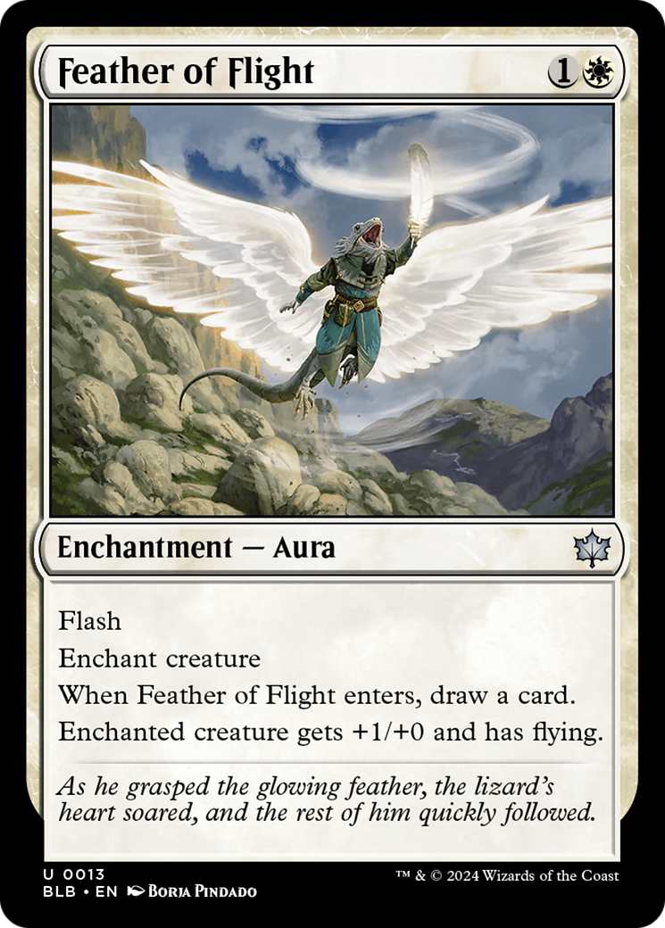 Feather of Flight - Uncommon Enchantment — Aura card from Bloomburrow