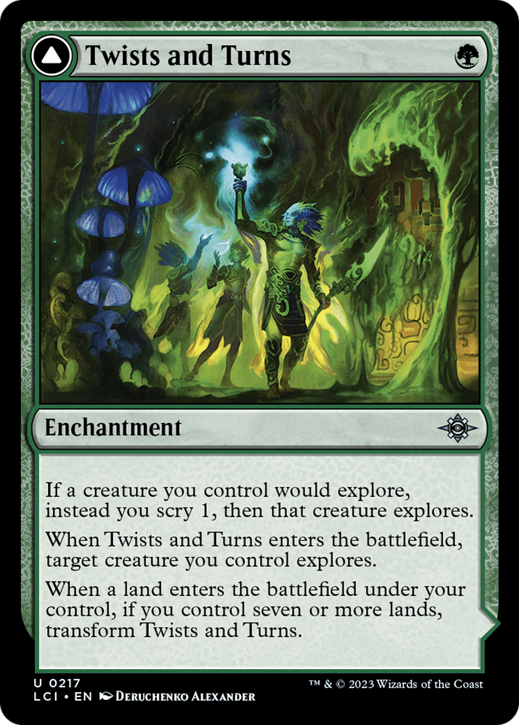 Twists and Turns // Mycoid Maze - Uncommon Enchantment card from The Lost Caverns of Ixalan