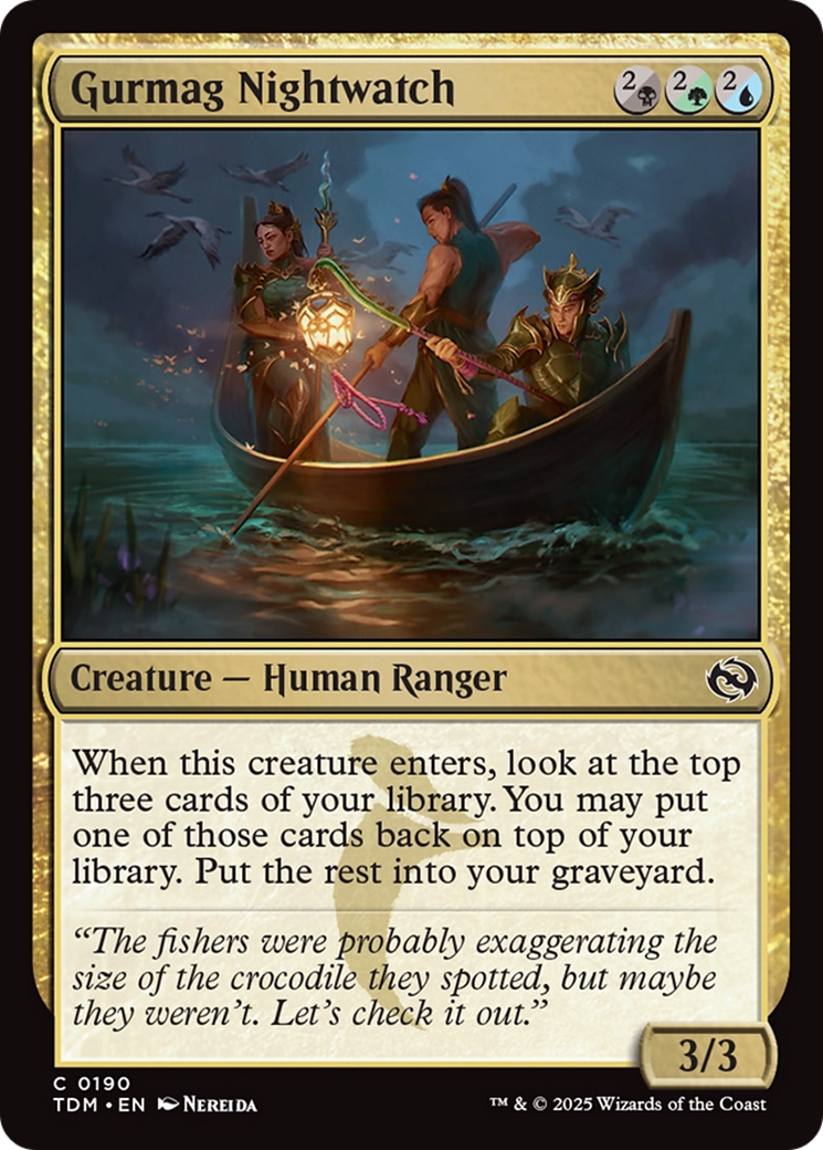 Gurmag Nightwatch - Common Creature — Human Ranger card from Tarkir: Dragonstorm