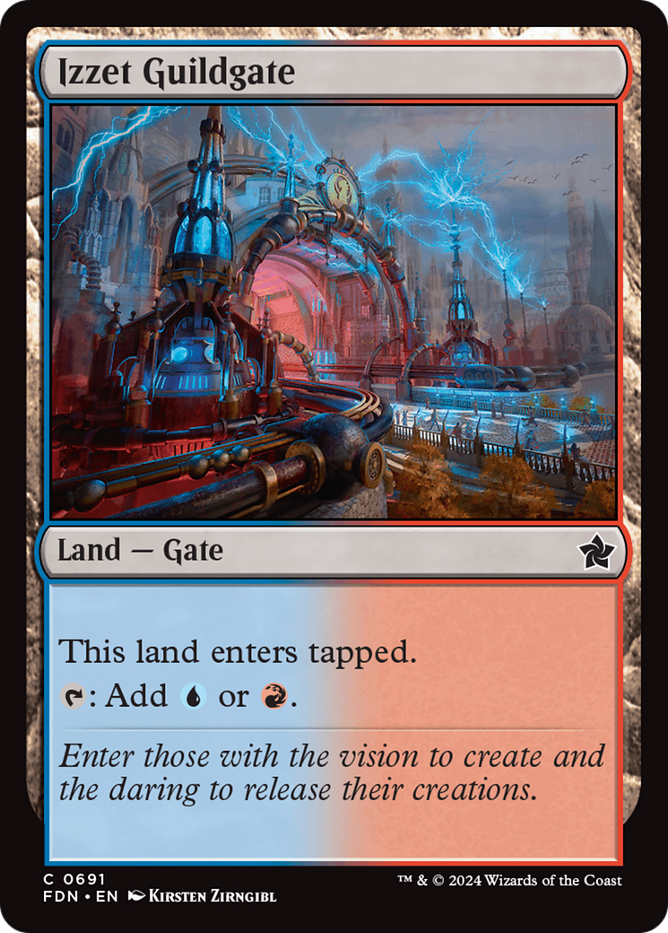 Izzet Guildgate - Common Land — Gate card from Foundations