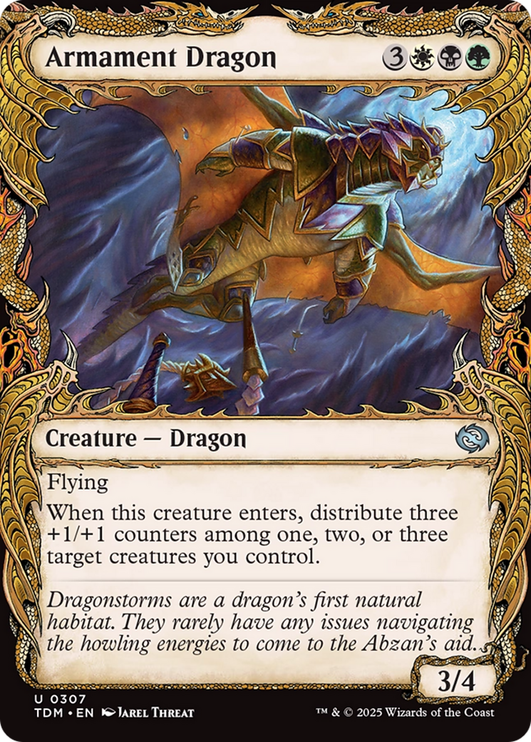 Armament Dragon - Uncommon Creature — Dragon card from Tarkir: Dragonstorm