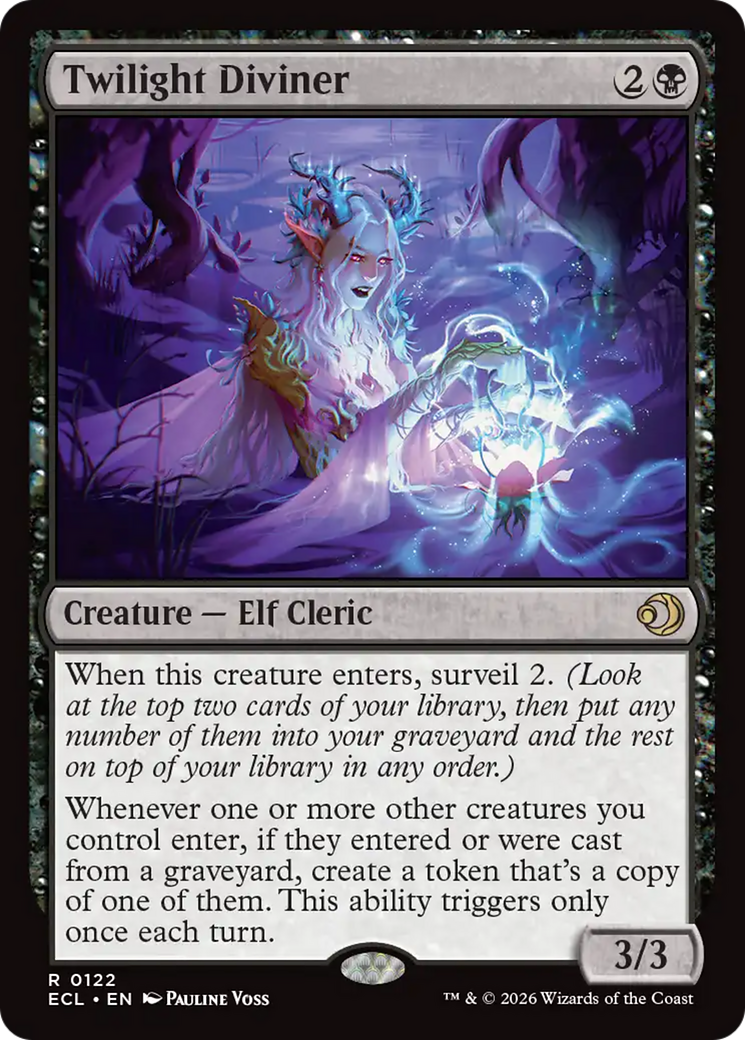 Twilight Diviner - Rare Creature — Elf Cleric card from Lorwyn Eclipsed